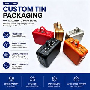 Latas <span class=keywords><strong>de</strong></span> Metal para Alimentos con Impresión Personalizada, Caja <span class=keywords><strong>de</strong></span> Regalo con Tapa Abatible para Galletas, Chicle, <span class=keywords><strong>Dulces</strong></span>, Caramelos y Chocolate - Product Image 1