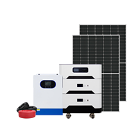 Système d'énergie solaire hybride 15 kW avec contrôleur MPPT et stockage par batterie au lithium pour usage domestique hors réseau et sur réseau
