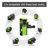 Récepteur laser numérique LCD Huepar LR-6RG Mode extérieur Détecteur laser pour niveau laser à lignes croisées avec pince