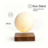 Lampe lunaire flottante créative en plastique avec éclairage tricolore, veilleuse lunaire imprimée en 3D, décoration d'ambiance pour chambre et bureau, cadeau