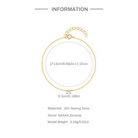 Bracelet en argent sterling 925 avec perle, zircon CZ marquise, plaqué or, délicat, minimaliste, chaîne à maillons réglable, pour cadeau
