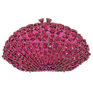 Baru tas tangan berlian wanita bentuk kerang keras buket berlian imitasi tas <span class=keywords><strong>Clutch</strong></span> gaun pesta pernikahan pengantin kristal malam wanita