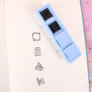 Креативный съемный штамп для ежедневника, с возможностью привязки к аккаунту, настраиваемый, для планировщика, резиновый, цветной - Product Image 5