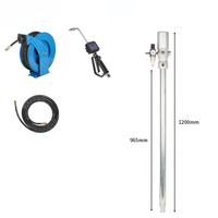 Pompe à huile pneumatique verticale en acier inoxydable haute pression 8-10L/Min, portable, pour transfert de lubrifiant en fût, OEM, économie d'énergie