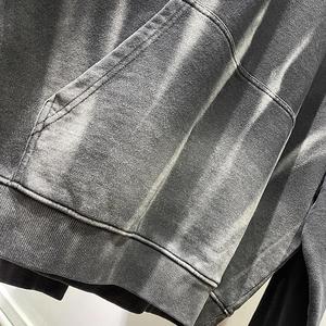 Yingling venta al por mayor 420g 100% algodón francés Terry hombres Vintage ácido lavado tendencia gradiente sudaderas con capucha de gran tamaño - Product Image 5