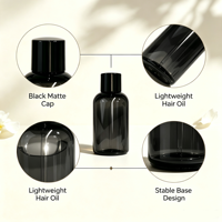 Flacon pompe opaque noir à parois épaisses de 120 ml, format voyage, pour lotions et sérums