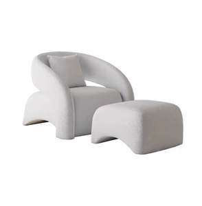 Sillón Moderno Nórdico Color Crema con Detalles de <span class=keywords><strong>Tigre</strong></span>, Minimalista, de Lujo Ligero, para Sala de Estar, Recepción, Salón o Cafetería - Product Image 6