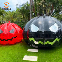 Énorme grande citrouille gonflable brillante faire sauter des fantômes décorations de fête d'halloween PVC géant Air citrouille Reaper pour pelouse de cour extérieure