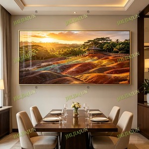 Arte Mural Islámico Moderno de Mauricio en Siete Colores, Decoración Personalizada para Sala de Estar, Pintura de Paisaje en Porcelana de Cristal - Product Image 5