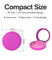 Boîte de rangement magnétique compacte avec miroir intégré pour aligneurs transparents, protège-dents de nuit et accessoires de soins bucco-dentaires