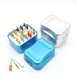 Dental <b>Metal</b> Sterilizer Case <b>Box</b> Manual Dental Bur Stand for Endo <b>Files</b> Rotary <b>Files</b> - Product Image 1