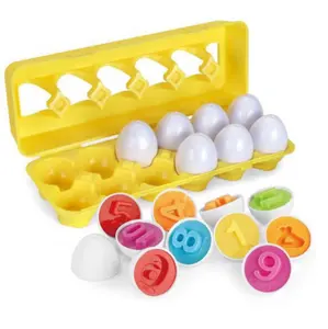 ของเล่นสำหรับเด็กวัยหัดเดิน12ชิ้น,ชุดไข่อีสเตอร์ประสาทสัมผัสการเรียนรู้ปรับทักษะยนต์ของเล่นสำหรับเด็ก