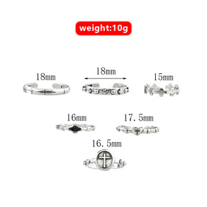 Vintage Christian Antique <b>Silver</b> Plated <b>Cross</b> <b>Ring</b> Set Alloy Unisex Fashion Costume Jewelry Sets - Product Image 4