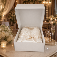 Boîtes de rangement pour robes de mariée imprimées sur mesure, emballages cadeaux rigides en carton de luxe pour robes de mariée, vente en gros directe