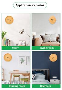 Horloge murale décorative 3D en liège fantaisie moulé <span class=keywords><strong>de</strong></span> 12,4 pouces, personnalisée et bon marché pour la maison, vente en gros - Product Image 6