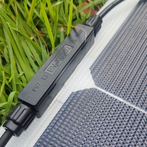 Panneau solaire flexible monocristallin 100W tout noir, 210 cellules grandes dimensions, module PV semi-flexible pour <span class=keywords><strong>toit</strong></span> <span class=keywords><strong>de</strong></span> camping-car, véhicule électrique, caravane - Product Image 6