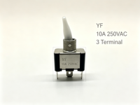 Sakelar Toggle Logam 2 Terminal ON-OFF 2 Pin 250V 15A AC IP15 dengan Sakelar Rocker 12mm