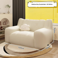 Canapé paresseux écologique, confortable et lavable, taille moyenne, deux places, pour chambre à coucher, petit appartement, maison de location