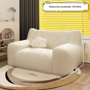 Canapé paresseux écologique, confortable et lavable, taille moyenne, deux places, pour chambre à coucher, petit appartement, maison de location - Product Image 1