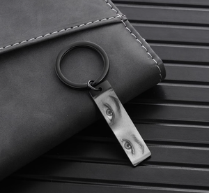 Jietao Custom in acciaio inossidabile <span class=keywords><strong>portachiavi</strong></span> in bianco occhi umani foto Laser <span class=keywords><strong>nome</strong></span> inciso sul lato posteriore non sbiadisce impermeabile regalo per mamma papà - Product Image 1