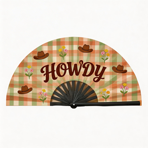 Éventail pliant personnalisé en plastique et bambou, idéal pour la décoration de fête et comme outil de relaxation - Product Image 1