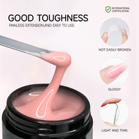RONIKI Gel UV de couleur mélangée fabriqué en usine constructeur d'ongles Hema Free Hard Jelly Extension UV Marque privée Gel dur en résine inodore