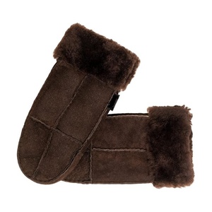 <span class=keywords><strong>Gants</strong></span> d'hiver chauds et coupe-vent pour <span class=keywords><strong>femme</strong></span>, en véritable fourrure de mouton, mitaines en cuir intégral pour le cyclisme - Product Image 1
