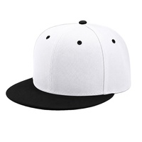 Casquette de baseball unisexe haut de gamme bicolore à visière plate 100 % coton, style décontracté, pour sport et conduite, ajustable, pour homme et femme, 3D