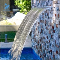 Air Mancur Kolam Renang Water Crown SGW001 Berbagai Bentuk dan Ukuran, Desain Air Terjun dari Baja Tahan Karat 304 316 yang Dapat Disesuaikan
