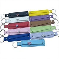 Porte-clés personnalisé sur mesure pour breloques à lettres coulissantes de 8 mm, en cuir PU, cadeau pour femmes, hommes, enfants, accessoires de fabrication de bijoux
