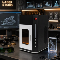 Machine de gravure laser UV 355nm 5W pour cristaux 3D, 24kg, de bureau, plateau de travail 70x70mm, précision 0,02mm, connexion Ethernet, portable, pour verre