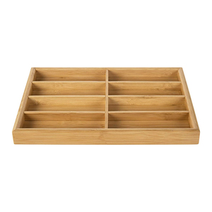 Wholesale Single-Tier Eyewear Display Tray Wooden <b>Tabletop</b> Organizer with 8 Compartments Sunglasses <b>Storage</b> Rack - Product Image 1