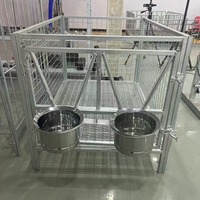 Enclos de sécurité pour veaux en métal galvanisé modulaire, simple/double, autoportant, écologique, durable, 6 pieds, moderne