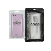 Sacs transparents zip-lock en plastique brillant avec impression de logo personnalisé pochette d'emballage pour housse de téléphone portable câbles Usb