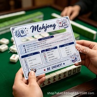 Accessoires de jeu de Mahjong américain en acrylique, best-sellers transfrontaliers : Identificateurs de cartes et instructions claires pour une gameplay simple