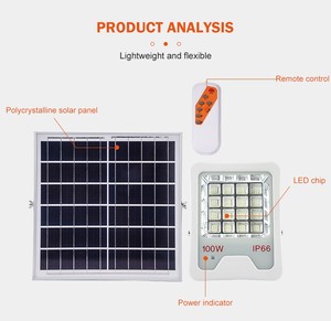 Điều Khiển Từ Xa Ngoài Trời Khẩn Cấp Sạc Di Động 50W <span class=keywords><strong>1000W</strong></span> 200W IP66 Không Thấm Nước <span class=keywords><strong>LED</strong></span> Năng Lượng Mặt Trời Đèn Lũ - Product Image 6