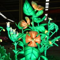 Linternas LED de Seda Chinas Impermeables con Formas de Plantas, Decoraciones para Festivales al Aire Libre, Halloween/Día de Acción de Gracias/Navidad/Año Nuevo
