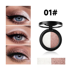 Palette de maquillage double couleur effet purée de pomme de terre, fard à paupières nacré à faible saturation, finement chatoyant, illuminateur naturel, haute brillance - Product Image 5