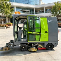 Machine de balayage de rue industrielle et commerciale avec système d'aspiration puissant et brosses rotatives