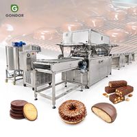 Équipement de tunnel de refroidissement pour ligne de production de mini gaufrettes enrobées de chocolat à plusieurs niveaux, formant des raisins enrobés de chocolat à la truffe