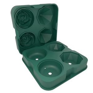 Moule à glaçons 3D en silicone écologique portable, qualité alimentaire, 6 cavités, pour la fabrication de glaces, avec logo personnalisé, durable et réutilisable - Product Image 4