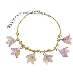 Venta caliente colorido Boho cuentas tobilleras multicapa paja tejida flor Bohemia tobillo pulsera mujer playa pie Decoración - Product Image 5