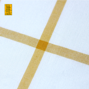 Stock de haute qualité 60% rayonne 40% <span class=keywords><strong>viscose</strong></span> mélange blanc jaune tissu à carreaux pour dame robe jupe fil teint tissu à carreaux - Product Image 6