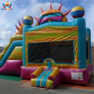 Casa Inflable de PVC de Alta Calidad con Diseño de Palmera Tropical y Tobogán, Tamaño 10x4x4.5m, Uso Comercial - Product Image 5