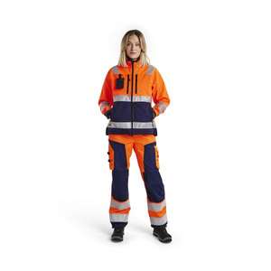 BLAKLADER - 490225175389S Chaqueta Softshell Hi-Vis para mujer Naranja/Azul marino-EAN 7330509508534 ROPA DE TRABAJO DE LA HI-VIS - Product Image 3