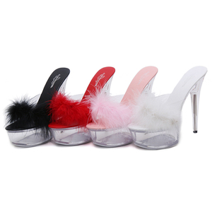 Ballerina esotica 15cm da <span class=keywords><strong>donna</strong></span> sandali gotici Sexy Fetish Nightclub spogliarellista <span class=keywords><strong>con</strong></span> tacchi sottili plateau Fluff abiti - Product Image 5