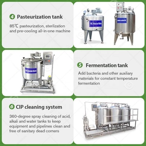 Lo <span class=keywords><strong>Yogurt</strong></span> fa l'attrezzatura per il processo del latte di cocco Mini impianto lattiero-caseario greco piccola linea di produzione della mungitrice - Product Image 3