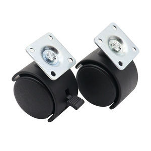 Shengyuan Swivel Caster 1-2 Inch Black Plastic Flat Casters <b>For</b> Furniture <b>Table</b> Cabinet <b>Wheels</b> Durable - Product Image 4
