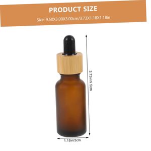 Flacons compte-gouttes en verre transparent, ambré, noir, bleu, vert givré de 10 ml à 200 ml pour huiles essentielles et sérums visage, avec échantillon gratuit pour crème contour des yeux - Product Image 3
