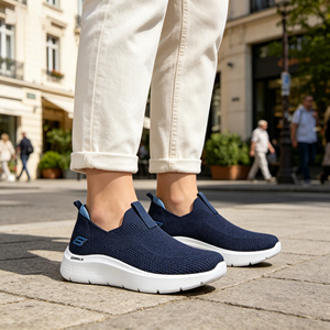 Scarpe Sportive <span class=keywords><strong>Blu</strong></span> alla Moda per <span class=keywords><strong>Uomo</strong></span>, Tomaia in Maglia Traspirante, Suola Confortevole, Sneaker Estive a Basso Prezzo - Product Image 4
